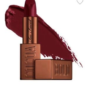 Too Faced Cocoa Bold Em-Power Cream Lipstick - Deep Berry Red-Retail $29-NIB